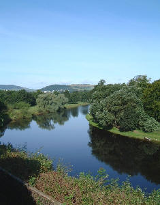 View up the Tweed towards Galashiels, Scottish Borders