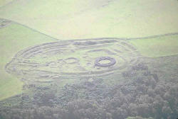 Edins Hall Broch from the Air, Scottish Borders