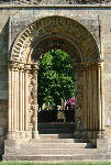 The restored Doorway, Jedburgh Abbey, Scottish Borders