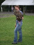 Eagle Owl with Handler, Scottish Borders